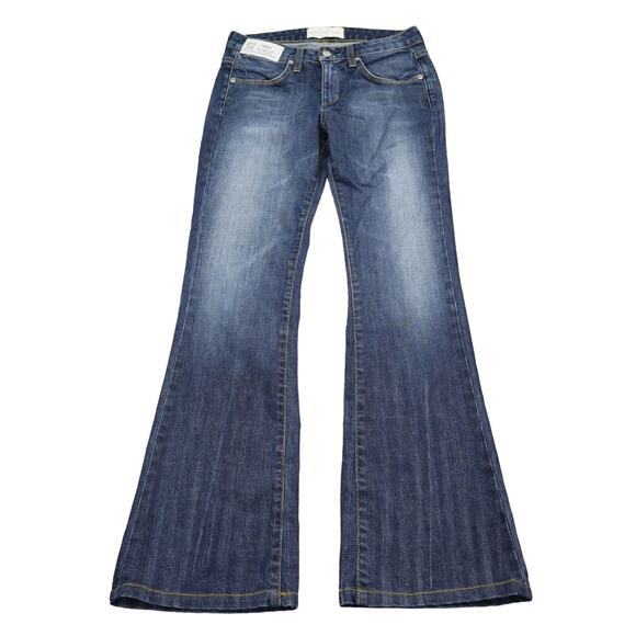 Paperdenim Cloth Pants Womens 27 Blue Flared Mid Rise Denim Casual Jeans - Picture 1 of 14